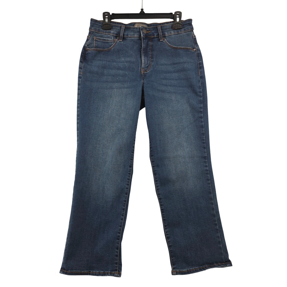 Falls Creek Jeans 10 Cropped Mid Rise Medium Wash Blue Cotton Blend